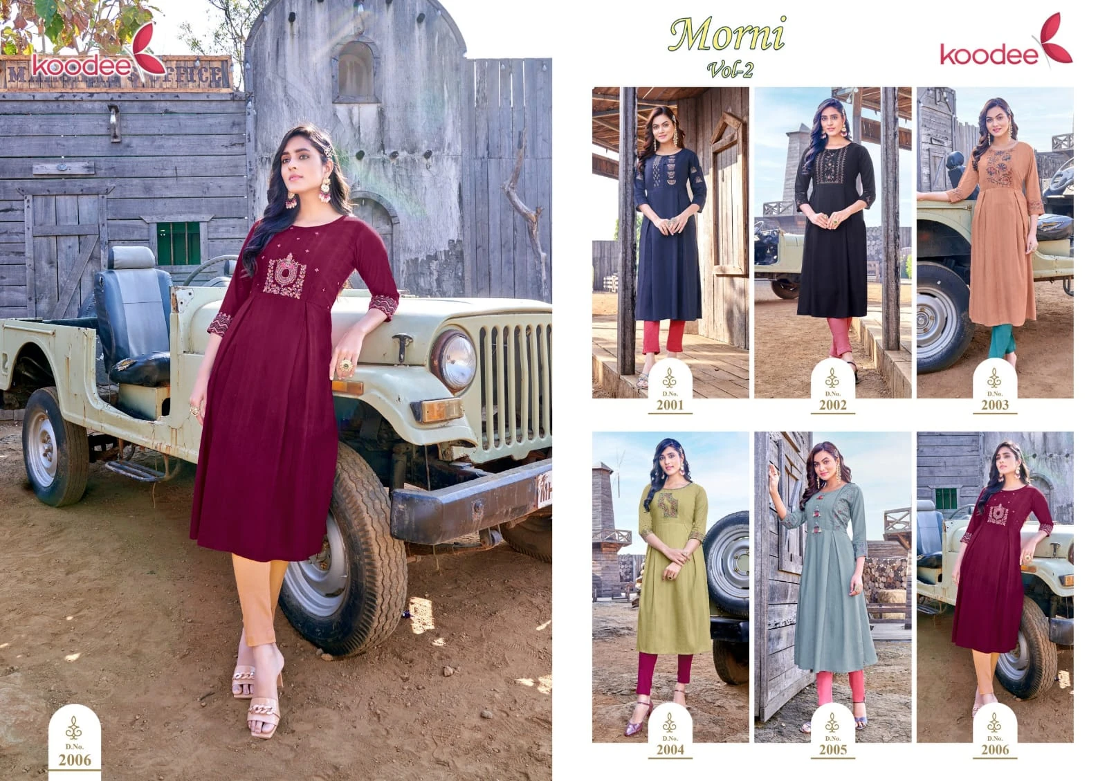 Koodee Morni Vol 2 Heavy Rayon Wholesale Fancy Kurtis Catalog — Wholesale Kurtis, MPA wholesale from Surat — view 5